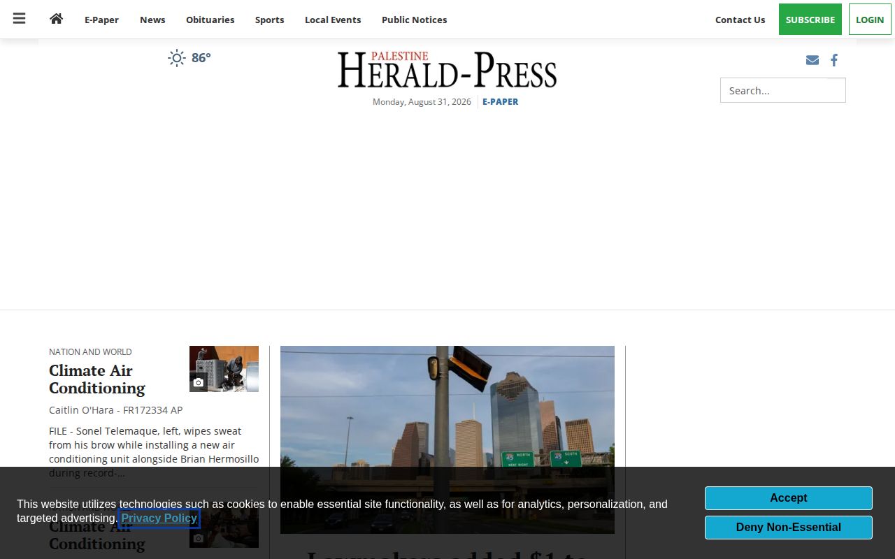 Anderson County Palestine Herald-Press arrest-news record source